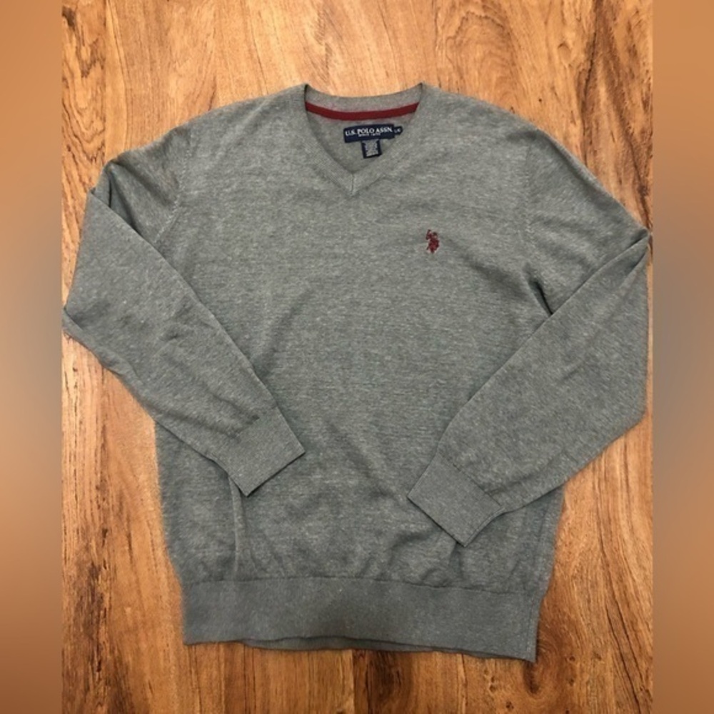 U.S.POLO ASSN. Sweater, Large, Gray